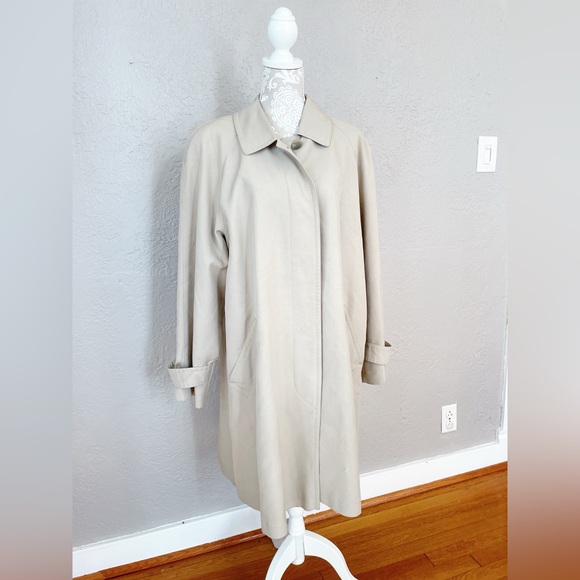 Burberry London Beige Trench Coat with Nova Check Lining Womens Size 12 - Picture 14 of 16